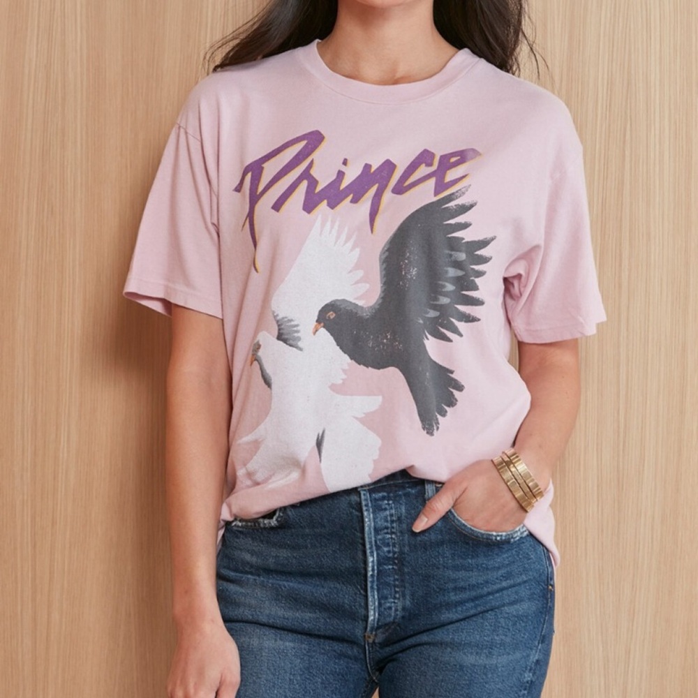 Daydreamer Pink Graphic Tee Prince The Revolution Sz XS